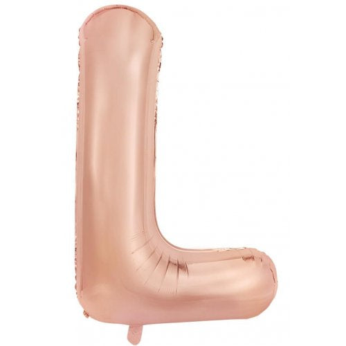 34"(86CM) Decrotex Foil Balloon Alphabet Rose Gold #L