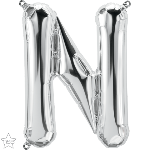Foil Balloon 16" Letter Silver #N