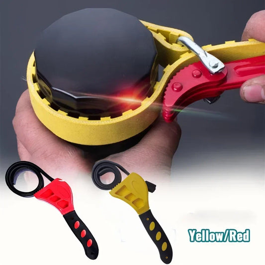 6/8 Inch Belt Wrench Oil Filter Remover Adjustable Chain Strap Spanner Vehicle Maintenance Tool Disassembly Oil Filter Extractor