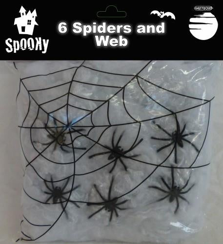 6 SPIDERS & 50g WEB