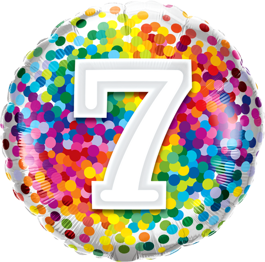 Foil Balloon 18"(45cm) Rainbow Confetti #7