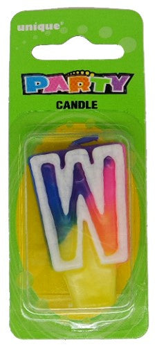 RAINBOW ALPHABET CANDLE W