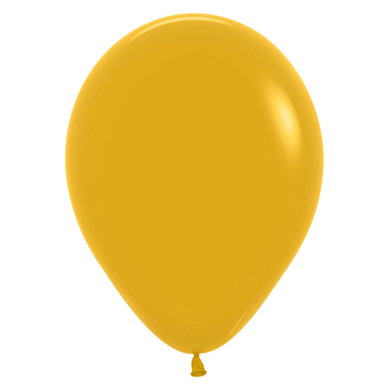 12cm Standard Mustard Latex Balloon Pack of 50