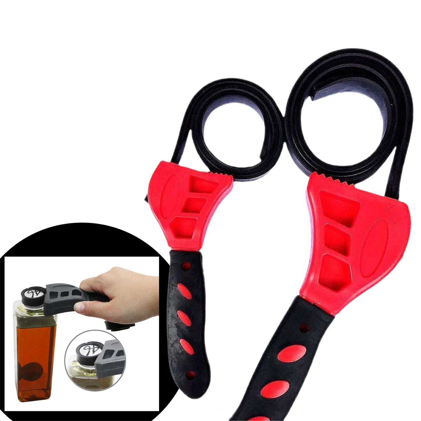 6/8 Inch Belt Wrench Oil Filter Remover Adjustable Chain Strap Spanner Vehicle Maintenance Tool Disassembly Oil Filter Extractor