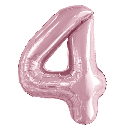 Large Foil Number Balloon 34"(86cm) Light Pink 4