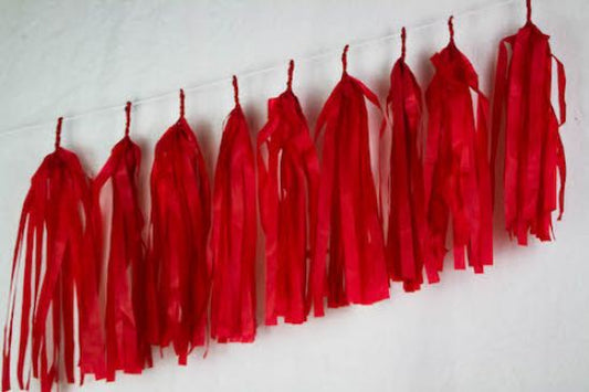 TASSELS TISSUE RED