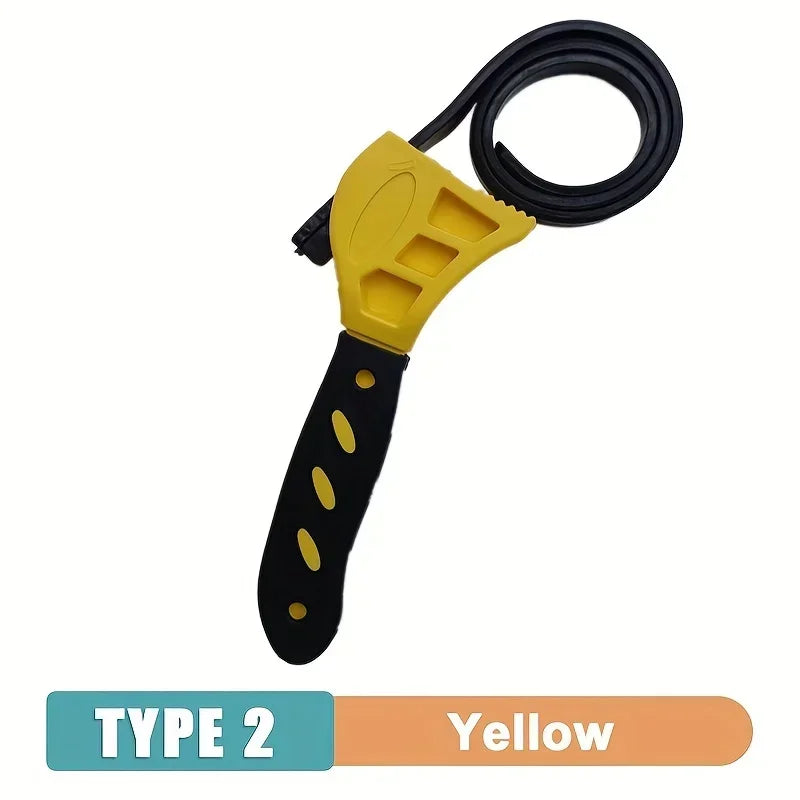 6/8 Inch Belt Wrench Oil Filter Remover Adjustable Chain Strap Spanner Vehicle Maintenance Tool Disassembly Oil Filter Extractor