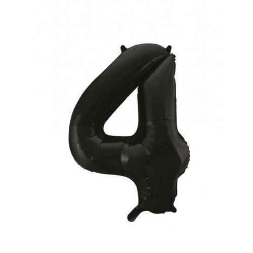 LARGE FOIL NUMBER BALLOON 34"(84CM) BLACK 4