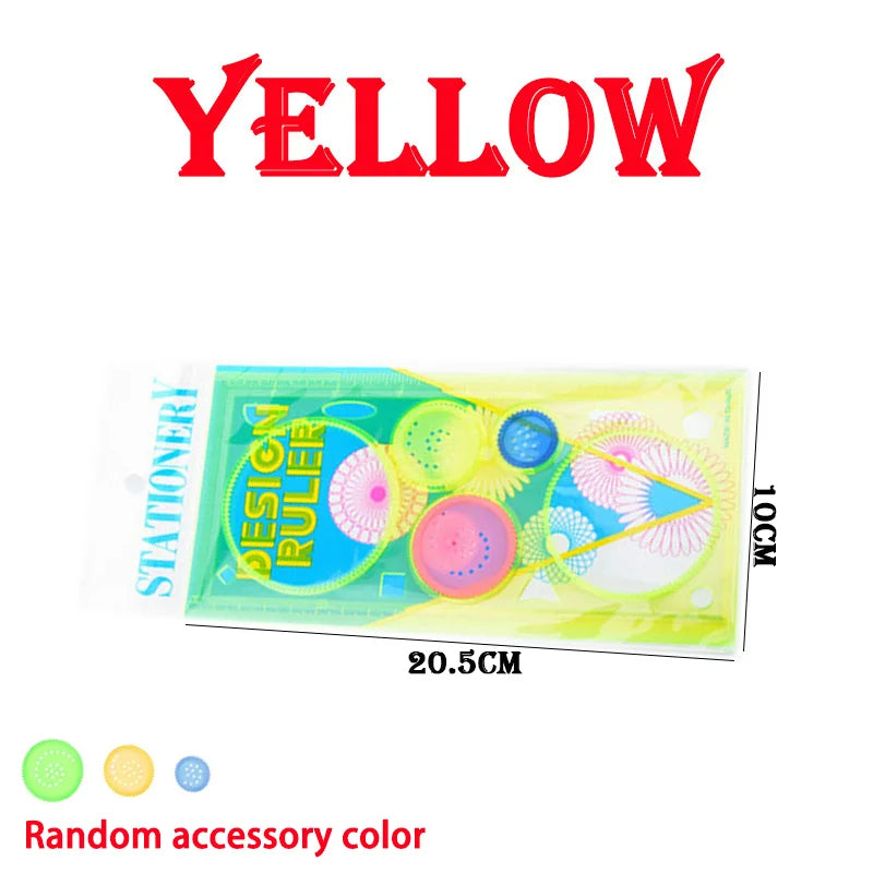 Creative Geometry Spirograph Drawing Stencils Set Painting Template Art Crafts Kids Educational Toy Variety of Flowers Ruler
