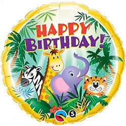 Foil Balloon 18"(45cm) Birthday Jungle Friends Foil Balloon