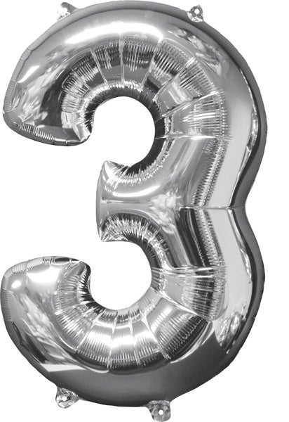 Foil Balloon Medium Size Silver #3