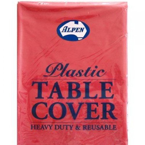 Round Plastic Tablecover Burgundy