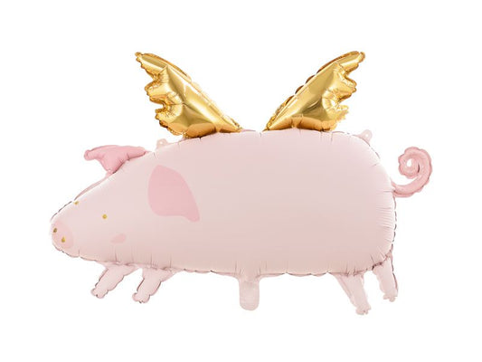 Party Deco Foil Supershape Balloon Pig With Wings 72cm