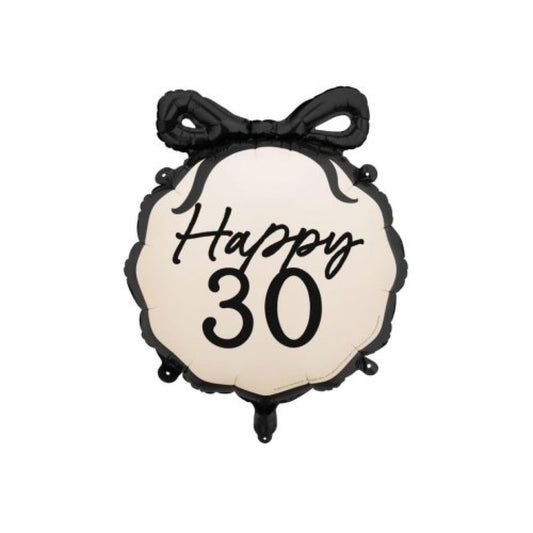 Party Deco Happy 30th Round Foil Balloon 46cm