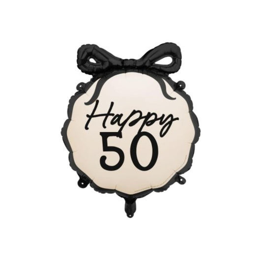 Party Deco Happy 50th Round Foil Balloon 46cm