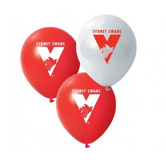 AFL SYDNEY TEAM LATEX BALLOONS PK25