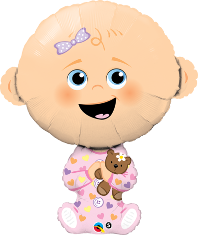 Large Foil Supershape Balloon Baby Girl 38"