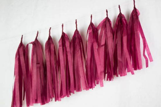 TASSELS STANDARD BURGUNDY Pack of 9