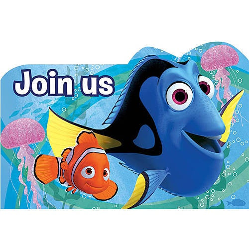Finding Dory Party Invites With Envelopes Pk8