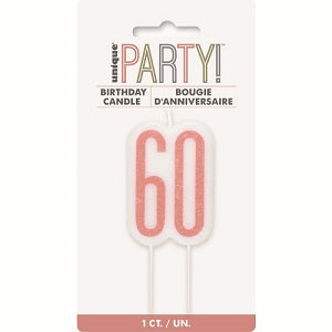 Rose Gold Numerical Candle-60