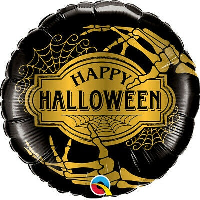 Halloween Golden Skeleton Foil Balloon 18"(45cm)
