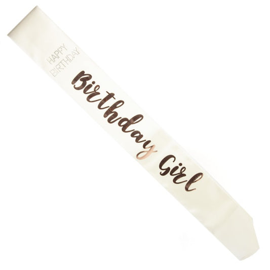 Sash Birthday Girl Rose Gold