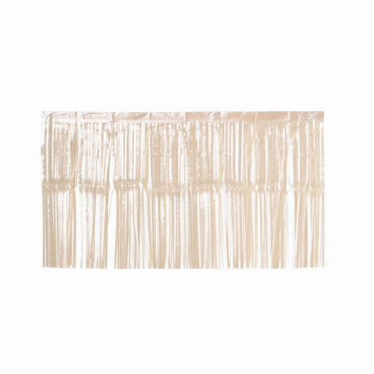 Metallic Foil Fringe White Gold 90 X 50cm