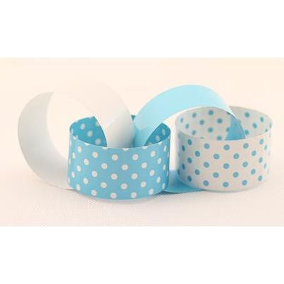 PAPER CHAIN- BLUE W/ WHITE DOTS