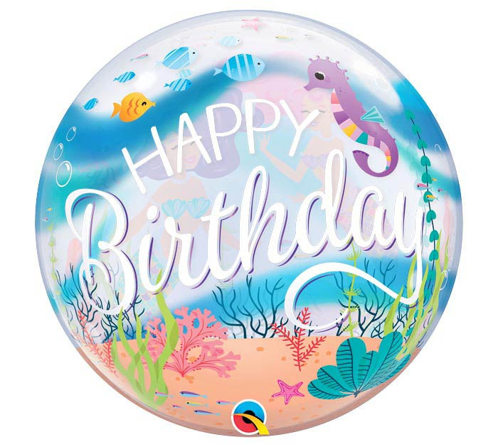Bubble Balloon 22" Mermaid Birthday Party