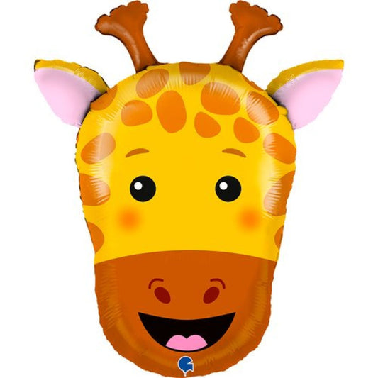 29 Inch Giraffe Head Foil Balloon - Jungle Safari Theme Party Decor for Kids & Baby Showers (Style P1)