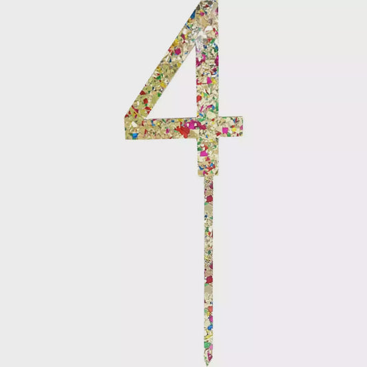 Acrylic Number Cake Topper 4