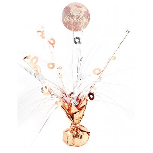 Happy Birthday Rose Gold & White Centrepiece Weight 165GM