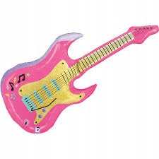 39inch Foil Balloon Pink Electric Guitar Shape P1