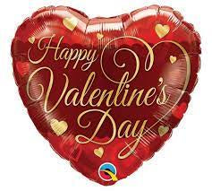 Foil Balloon 18"(45cm) Heart Shaped Valentine's Classic Script