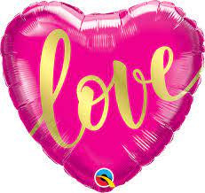 Pink (love) Heart Foil 18''(46cm)
