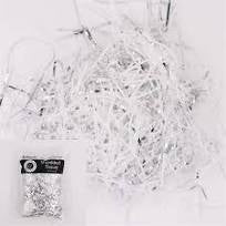 40G WHITE/SILVER SHREDDED PAPER
