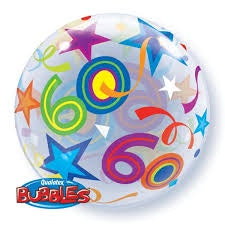 Bubble Balloon 22" Brilliant Star '60'