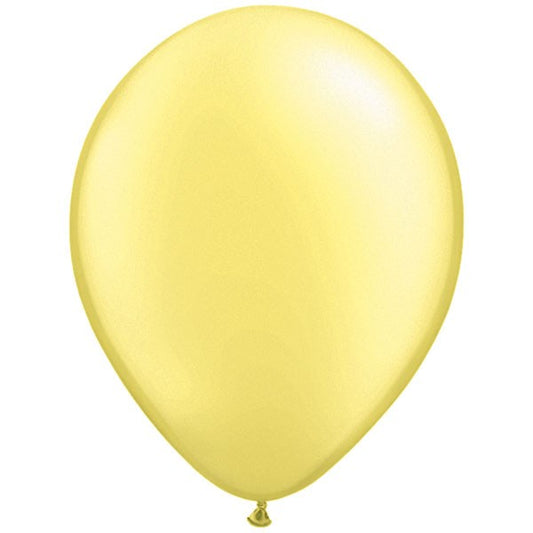 5"(12cm) Balloons Metallic Lemon Chiffon Pack of 100