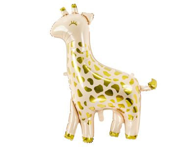 Party Deco Foil Supershape Balloon Matte Giraffe With Gold Dots 100cm