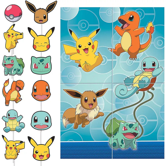 Pokemon Wall Scene Setter With 12 Photo Props