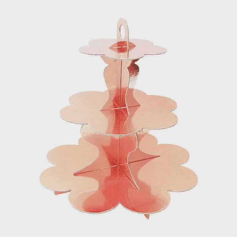 Rose Gold 3 Tier Cupcake & Cake Stand