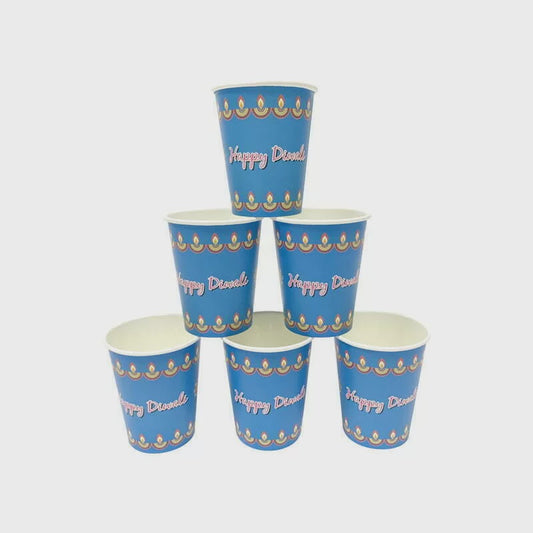 8PK Diwali Paper Cups 9oz – Festive Disposable Party Cups for Diwali Celebrations