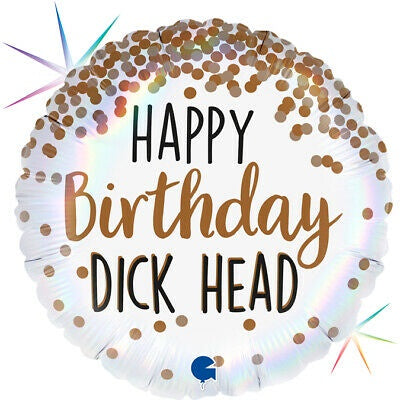 Happy Birthday D!#k Head 18" (45cm) Foil Balloon