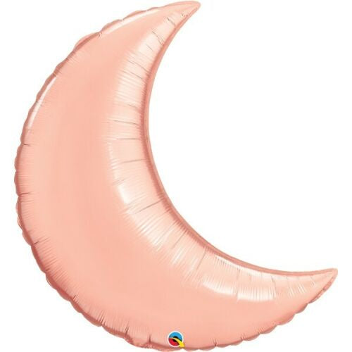 35" CRESCENT MOON FOIL ROSE GOLD PLAIN FOIL