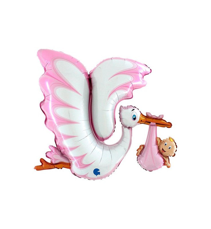 Foil Supershape Balloon 53" Stork Pink Shape P1
