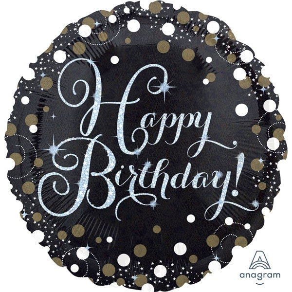 Holo Sparkling Celebration BIRTHDAY Foil 18"(45cm) Balloon