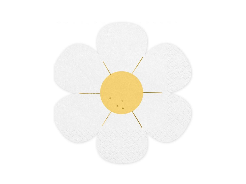 Party Deco Cocktail Napkin Daisy Pack of 12