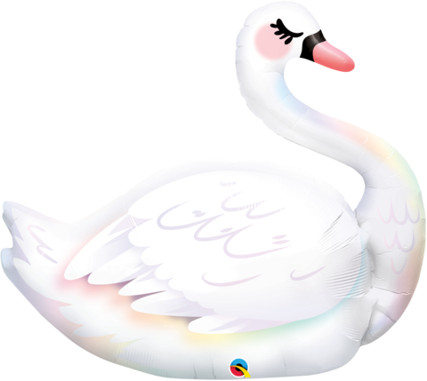 Graceful Swan Foil Balloon 35in Qualatex Party Decoration Birthday