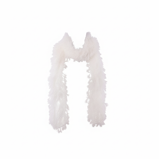 150cm White Feather-Style Polyester Boa – Costume & Party Accessory